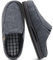 ONCAI Hausschuhe Herren mit Orthopädische Arch Support, Komfort Baumwolle Memory Foam Plantar Fasciitis Haus Hausschuhe Warme Clogs Indoor Outdoor Rutschfest Gummisohle Filz Grau Größe 45