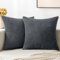 MIULEE 2er Set Kissenbezug 45x45cm Dunkelgrau Kissenhülle Kissenbezüge Sofakissen Dekokissen Boho Couchkissen Kord Dekorative Zierkissenbezug für Sofa
