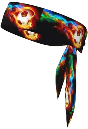 Fire Dragon Roll Soccer Unisex Sport Strap Reversible Bandana Schal für Yoga Fitness Jogging