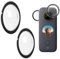 Hawdows Dual Lens Guards für Insta 360 One X2, Doppelter Objektivschutz, Abnehmbarer Linsenschutz, Panorama-Action-Kamera-Zubehör, Sicherheit und Klarheit