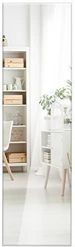 GOPLUS Ganzkörper-Wandspiegel, rahmenloser rechteckiger Spiegel mit Zubehör zur Wandmontage, Langer Schminkspiegel für Schlafzimmer, Wohnzimmer, Umkleidekabine, 110 cm x 38 cm