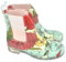 Harssidanzar Donna Stivaletti Pioggia Impermeabili Chelsea Boots,Stivali da pioggia antiscivolo e scarpe da giardino per donna HL213EU,Fiori Rossi, Taglia 40