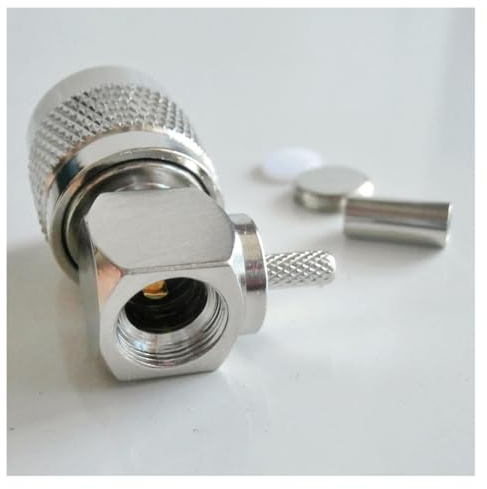 1pc Steckerbuchse TNC Stecker 90 Grad rechtwinklig Crimp for RG316 RG174 RG179 LMR100 Kabel Messing RF Koaxial Adapter