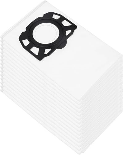 Pack of 15 Vacuum Cleaner Bags for Kärcher KFI 487, for Kärcher 2.863-006.0, Fleece Filter Bags, Dust Bags for Kärcher WD4, WD5, WD6, MV 4, MV 5, MV 6, WD5P, WD6P Bags, Filter Bags, Wet & Dry Vacuum