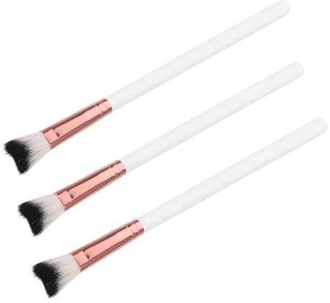 BELLIFFY Ensemble De Pinceaux De Maquillage 3 Pièces Pinceau Contour Du Nez Surligneur Poils Doux Blanc Rose Or Facile À Entretenir