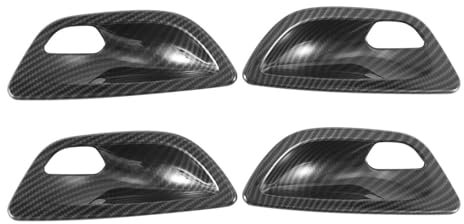 AESRTMJ For B&MW 5 Series F10 2011 2012 2013 2014 2015 2016 4Pcs Carbon Fiber Pattern Interior Door Handle Bowl Cover Trim