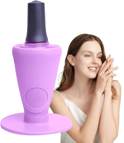 Hagmoo Hinge Untippable Nail Polish Bottle Holder Anti-Spill Stand Fingernail Tool Accessories for Artists Painting, Pedicure, (Purple)