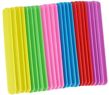 BESPORTBLE 24stücke Regenbogen Slap Armbänder Aus Silikon Für Junge Mädchen in Farben Gelb Rot Violett Grün Und Himmelblau Elastisch Und Strapazierfähig
