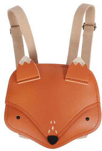 TOVINANNA Mini Rucksack für Mädchen mit Fuchs-Design Leichter Pu-Rucksack für Freizeit Reisen und Ausflüge Verstellbare Sicheres Zipper-Fach für Erwachsene
