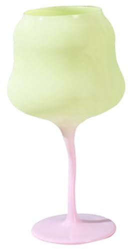 FUNNETOYU Bicchiere di vino creativo calici da vino occhiali da coupé tazza calici in colorato tazze di colorate bicchieri colorati Calice beve calici cristallo Verde