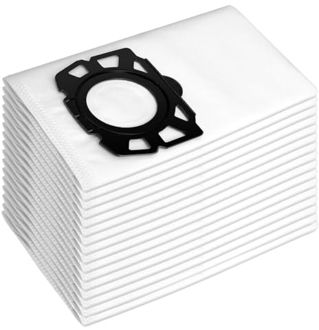 Foho KFI 357 Lot de 16 sacs d'aspirateur pour Kärcher WD2 WD3 KWD1 KWD2 KWD3 WD3.200 - WD3.800 M/SE4001/SE4002 - Remplace 2.863-314.0