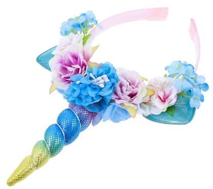 BATHVEVE Einhorn Haarreifen für Mädchen Einhorn Ohr Stirnband mit Blumen Bequemes Party Haarband für Teens und Babys Zufällige Farbe Zufällige Farbe