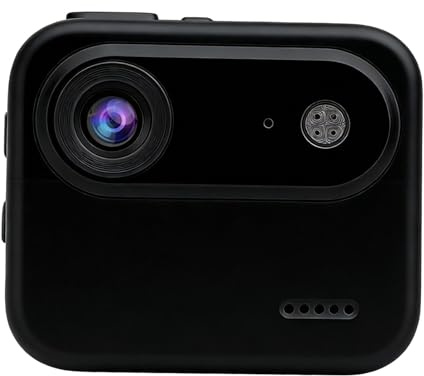 Fydun Action Camera with Flip Screen 1080P HD Clear Recording Wide Angle Portable Travel Camera for Outdoor Activities (Black)
