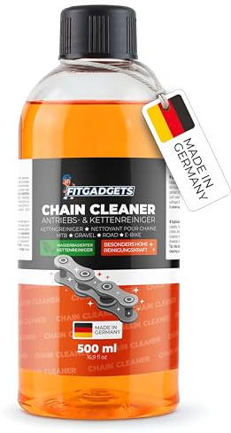 Fitgadgets cykelkedjerengörare 500 ml (påfyllningsflaska) - Driv- och kedjerengörare med citrusdoft för E-cykel, MTB, Gravelcykel & racercykel - Hög rengöringskraft - För kedja, kassetthylsa
