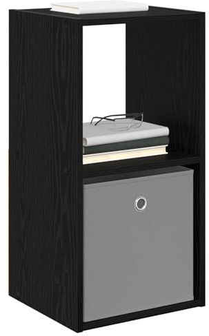 vidaXL Nachttisch 2 pcs Schwarz Eichen-Optik 35 x 32 x 68,5 cm, Holz-Nachttisch, moderner Beistelltisch, vielseitiger Möbel, platzsparend, stylisch für Schlafzimmer