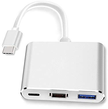 Adaptador USB-C a HDMI (Compatible con 4K / 30Hz) - Cable convertidor Tipo C 3 en 1 para MacBook Pro, MacBook, Mac Pro, iMac, Chromebook, más Dispositivos USB 3.0 Tipo C