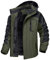 Magcomsen Veste d'hiver Hommes Veste de ski Veste coupe-vent Doublure polaire Veste hardshell d'hiver Veste de snowboard Veste d'alpinisme Veste de randonnée Army Green Taille L