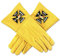 The Masonic Exchange Knights Templer-Handschuhe aus Leder, Gelb