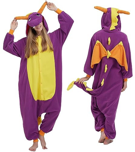 Pigiama Animali Cosplay Uomo Donna Adulti Costume Tuta Dragon XL