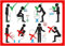 immi 1x Toiletten Benimm Regeln, Rot, Groß (A4), ohne Text, international