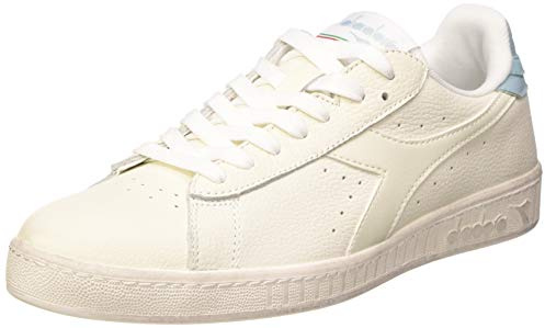 Diadora Game L Low Waxed, Sneaker Unisex - Adulto, White Light Blue, 37 EU