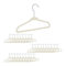 Relaxdays 30er Set Kinderkleiderbügel Samt, rutschfeste Kleiderbügel, Steg & Kerben, Mädchen & Jungen, drehbar, beige, Pack, 30, Creme