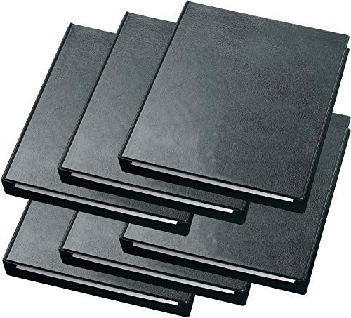 Veloflex 4130280 Ringbuch Exclusiv A3, Ordner, Hefter, Ringordner, Hochformat, Lederoptik, schwarz (6er Pack)