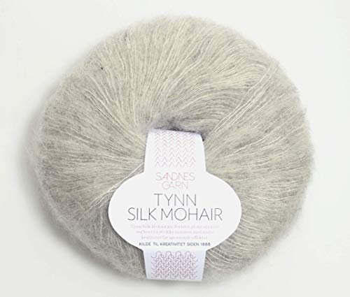 Sandnes Garn Tynn Silk Mohair col.1022 light grey mottled ca.212 m 25 g