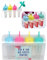 4PCs Kids Ice Lolly Moulds with Straw, Reusable Plastic Popsicle Molds with Drip Guard, Healthy Ice Pop Maker for Smoothies Juice Fruit Snacks Frozen Treats 16CM