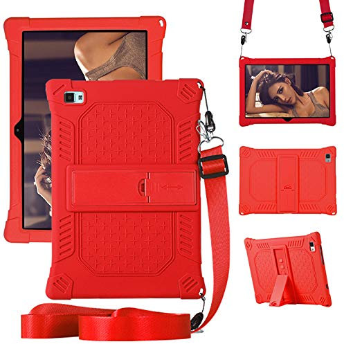RLTech Custodia Cover per Teclast P20HD/Teclast M40 Pro, Ultra Leggero Protettiva Cover in Silicone con Supporto per Bambini per Teclast P20HD/Teclast M40 Pro, Rosso