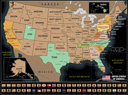 4D Cityscape Puzzle - Rubbelkarte USA