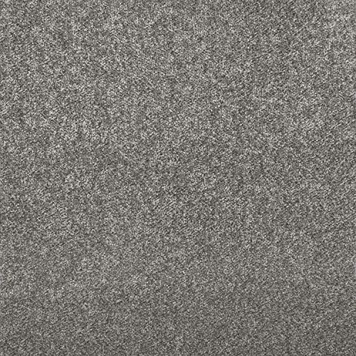247Floors Budget Saxony Carpet 8mm Flecked Stain Resistant Hard Wearing Feltback (Mid Grey, 2.5m x 5m)