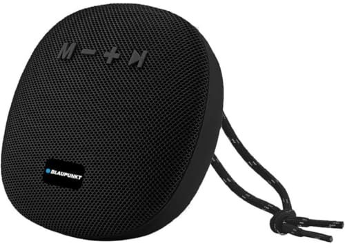 Blaupunkt Leistungsstarker Bluetooth-Lautsprecher – Tragbarer Bluetooth-Lautsprecher – tragbarer Lautsprecher – wasserdichter Lautsprecher – kabellos – Bluetooth-Lautsprecher schwarz Metall schwarz 5