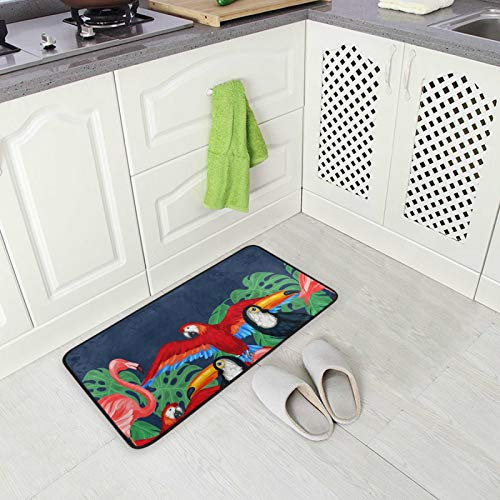 Küchenteppich, Läufer, Tukan- und Flamingo-Fußmatte, Badvorleger, Küchenmatten