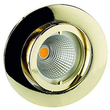Rutec Alu-Druckguss-Einbaustrahler für MR11 (Ø 3.5cm), IP20, Ø 6cm, mit Bajonett, ohne Fassung, schwenkbar, Gold