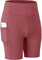 COTOP Radlerhose Damen Kurz, Tights Laufhose mit Tasche, High Waist Leggings Shorts Sommer, Blickdicht Elastisch Sporthose Kurze für Yoga/Fitness/Jogging/Radfahren/Biker((Rot L)