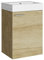 Baikal Set di mobili da bagno 45 cm. Include mobile con lavandino. Melamina 16 mm. Mobile montato. Lavabo incassato. Senza Specchio 1 Porta Maniglia Orizzontale Nature