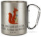 Mr. & Mrs. Panda Edelstahlbecher Eichhörnchen Blume - Geschenk, Edelstahltasse, Outdoor, Tiere, Spaß, Gute Laune, Camping, Karabiner, Tasse,