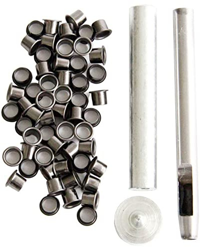 Iegefirm Kit D'Outils de Perforation D'Oeillets avec 50 Oeillets 6Mm Finition Bronze pour Bricolage Gaine Kydex Oeillet Kydex