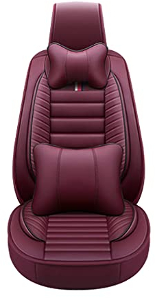 Ruberpig PU Leder Autositzbezüge Fit für Avalon Atmungsaktives und Wasserdichtes Auto-Sitzkissen Full Set 5-Sitzer Vorne und Hinten Kissen Luxus - Rot