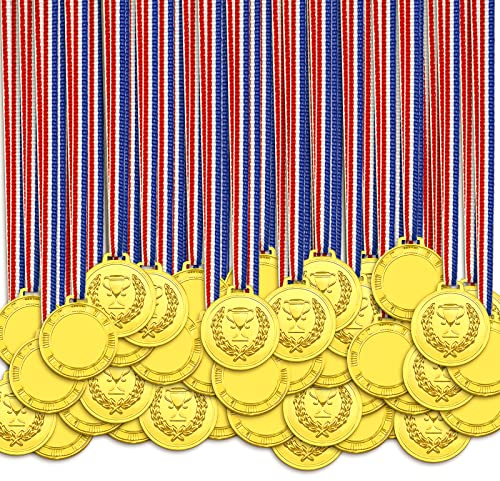 Gewinner Medaillen，Metall Medaillen Gold Kinder für Sport, Wettbewerbe Auszeichnungen，Party，Preisen Awards 50Stücke 6cm