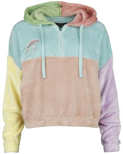 Full Volume by EMP Damen bunter kurzer Hoodie mit Reißverschluss