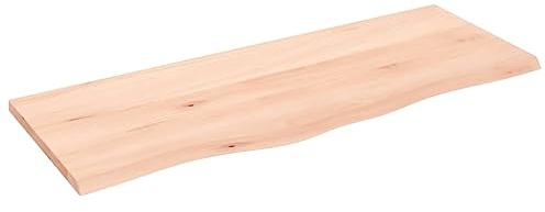 vidaXL Tischplatte 100x40x2 cm Massivholz Eiche Unbehandelt