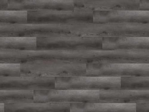 HPFloor SPC Klick-Vinylboden|Dunkel Braun|Trittschall Landhausdiele|5,5 mm|Synchronprägung, Klick-Verbindung, matte| 8x Hochwertige Vinyldielen mit Holzstruktur, Wasserbeständiger Bodenbelag