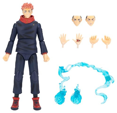 Total Anime KAZ0003 - Yuji Itadori – Jujutsu Kaisen - 16,5 cm große Figur mit austauschbaren Gesichtern, Ersatzhänden und Energieeffekten