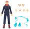 Total Anime Jujutsu Kaisen Yuji Itadori - 6.5-Inch Figure with Swappable Faceplates, Alternate Hands, and Energy Effects