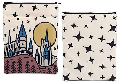 AKTAP HP inspirierte Buchhülle, magische Welt, Hexe, Zauberer, Potter, Geschenke, Buchliebhaber, Geschenke, Buchumschläge für Taschenbücher, Potter Merch (Magical World bs)