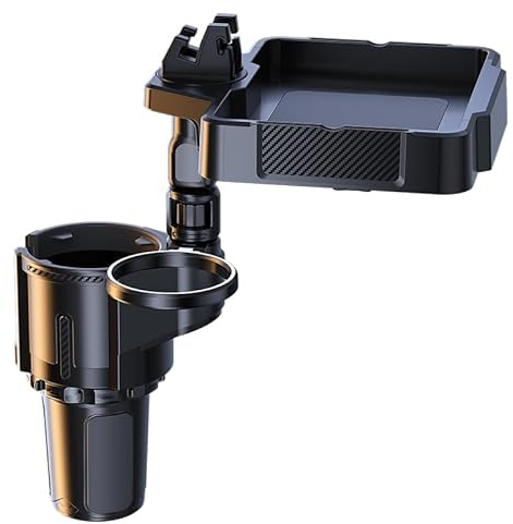 Getränkehalter Auto für Peugeot 2008 308 408 206 207 301 307 308SW 4008 5008, 3 in 1 Verstellbarer Auto Getränkehalter Handyhalterung, Becherhalter Auto Multifunktionstisch Getränkehalter Expander