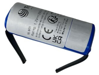 Trade-Shop Batterie NI-MH 1,2 V 2,5 Ah Compatible avec Braun Oral-B Professional Care Triumph 3764 4717 4736 450 500 550 600 650 690 700 750 / U étiquettes à souder