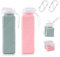 KunpengZen 2pcs Bouteille Silicone Pliable, Réutilisable Portable Gourde Souple avec Mousqueton, Sans BPA Anti-Fuite Gourde Voyage Pliable pour Voyages, Sport, Randonnée, Salle de Sport, Camping